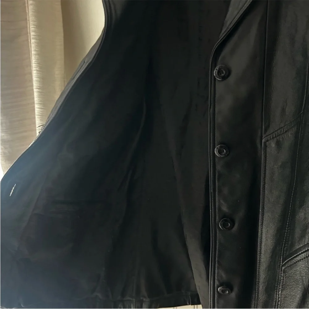Wilson’s Leather Maxima Black Button-Up Leather Jacket Women’s Small Classic Fit - Picture 5 of 9